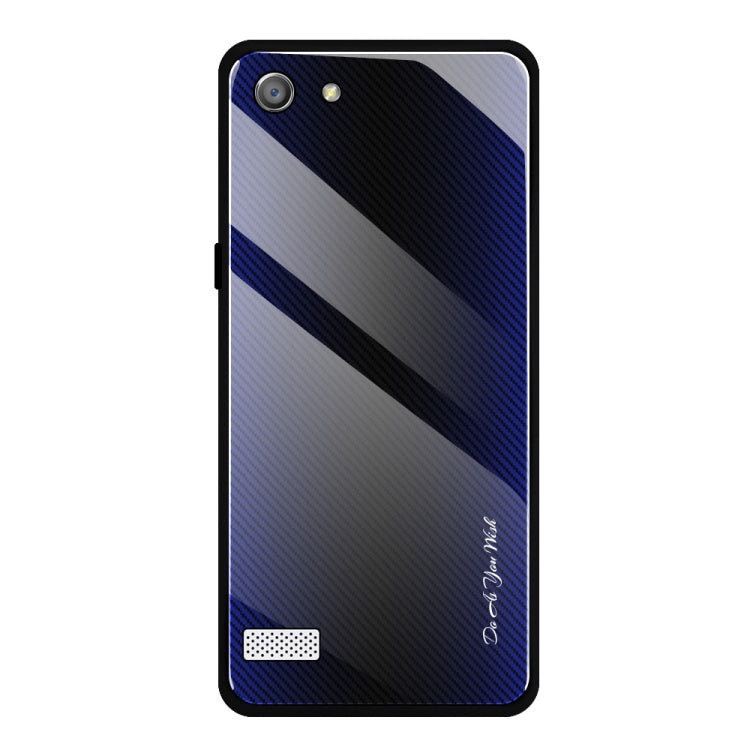For OPPO A33 Texture Gradient Glass Protective Case