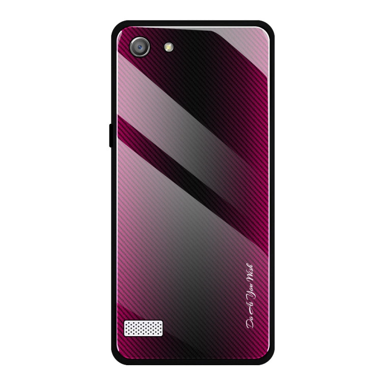 For OPPO A33 Texture Gradient Glass Protective Case