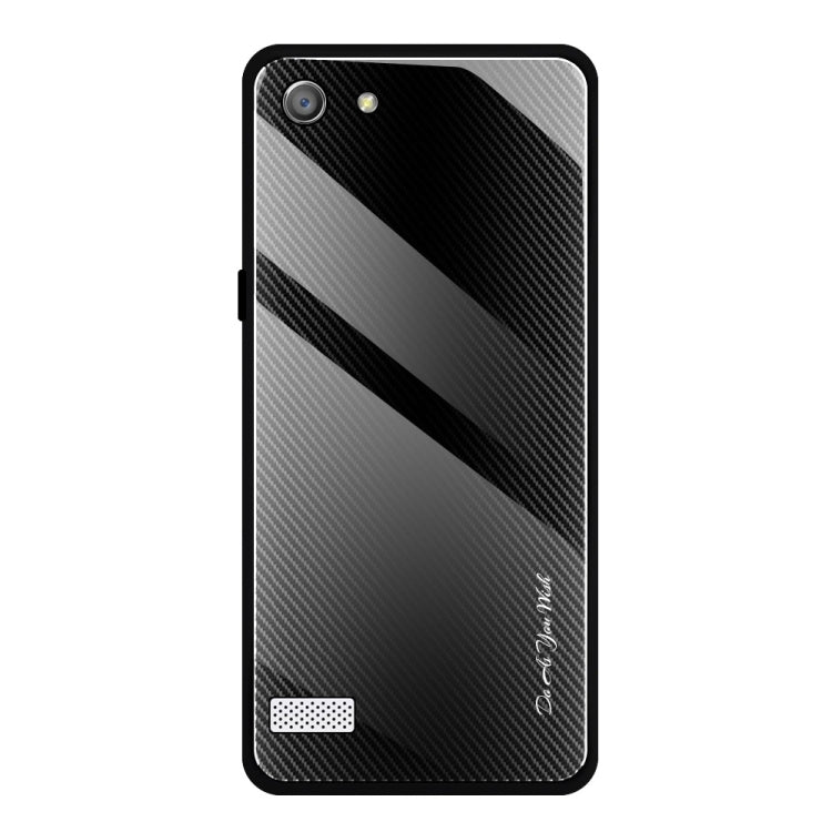 For OPPO A33 Texture Gradient Glass Protective Case