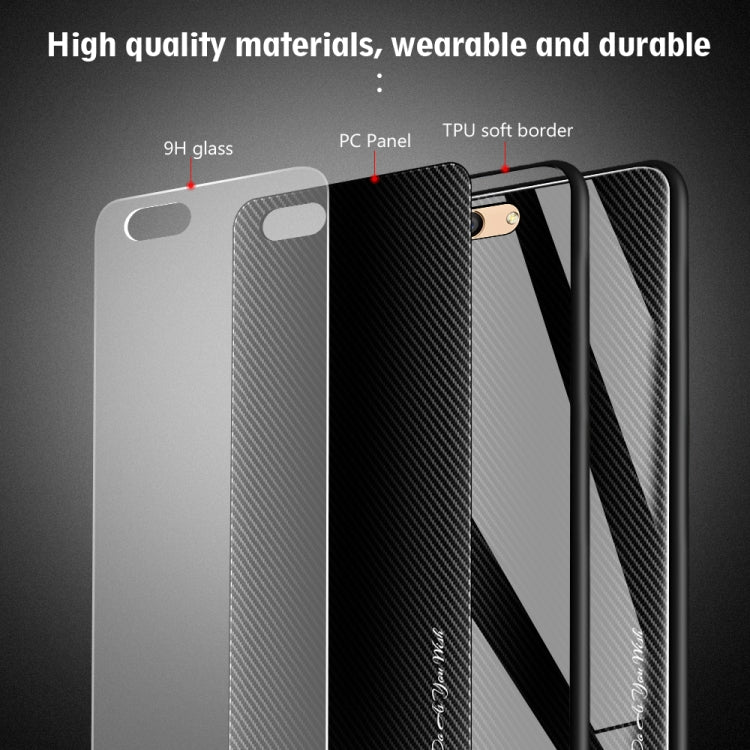For OPPO F3 Texture Gradient Glass Protective Case