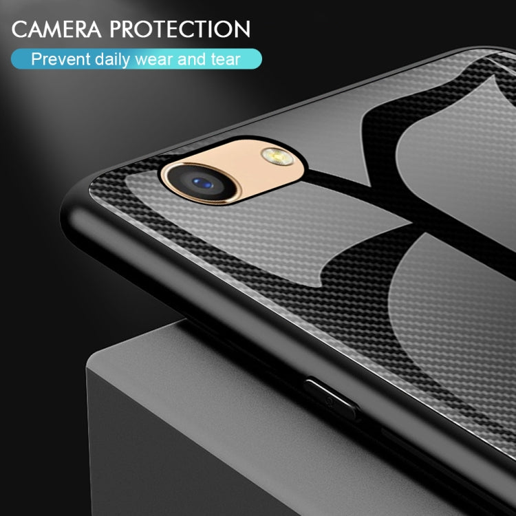 For OPPO F3 Texture Gradient Glass Protective Case