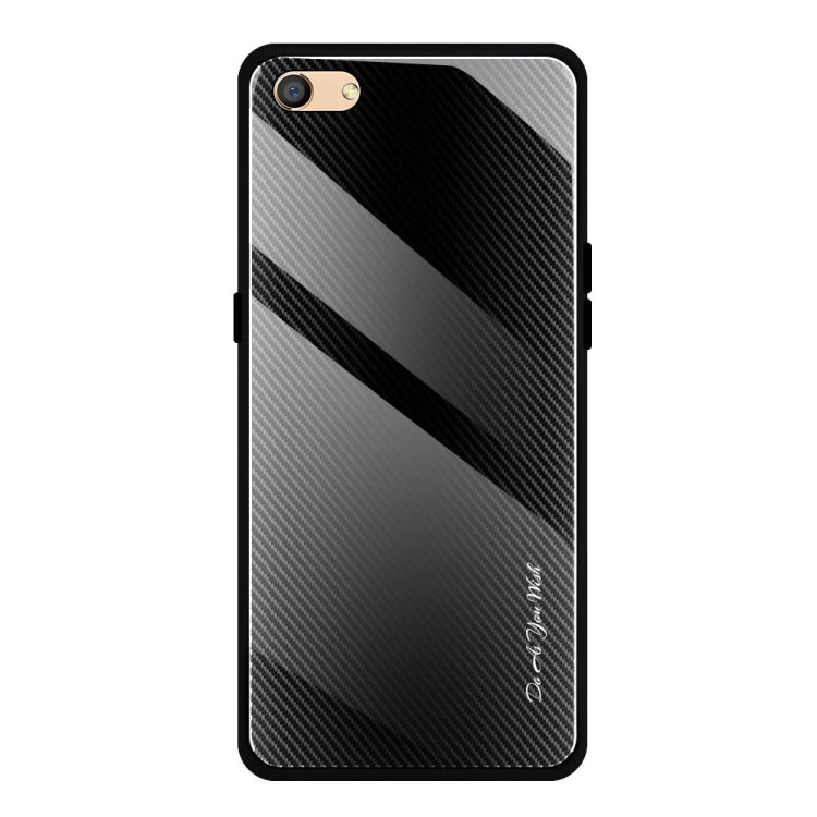 For OPPO F3 Texture Gradient Glass Protective Case