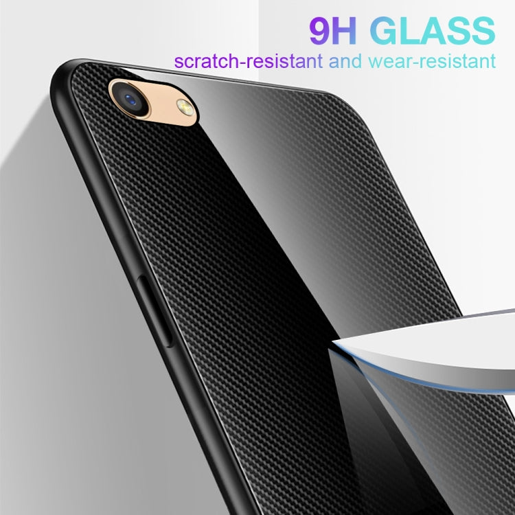 For OPPO F3 Texture Gradient Glass Protective Case
