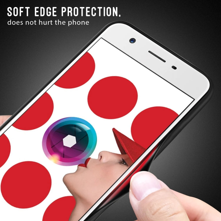 For OPPO F5 Texture Gradient Glass Protective Case