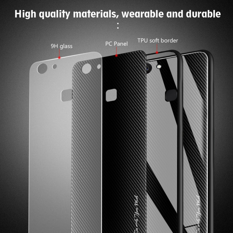 For Vivo V7 Texture Gradient Glass Protective Case