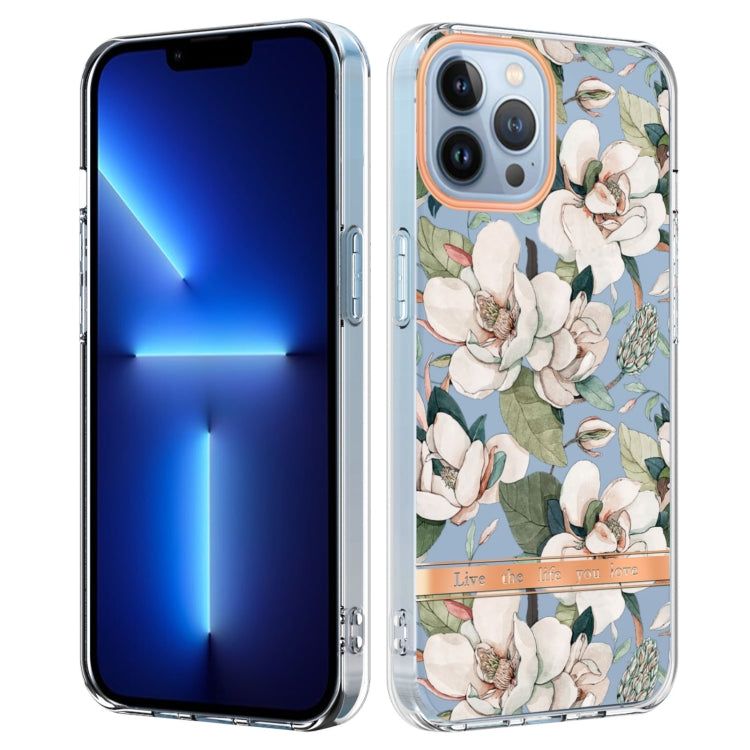 For iPhone 13 Pro Flowers and Plants Series IMD TPU Phone Case
