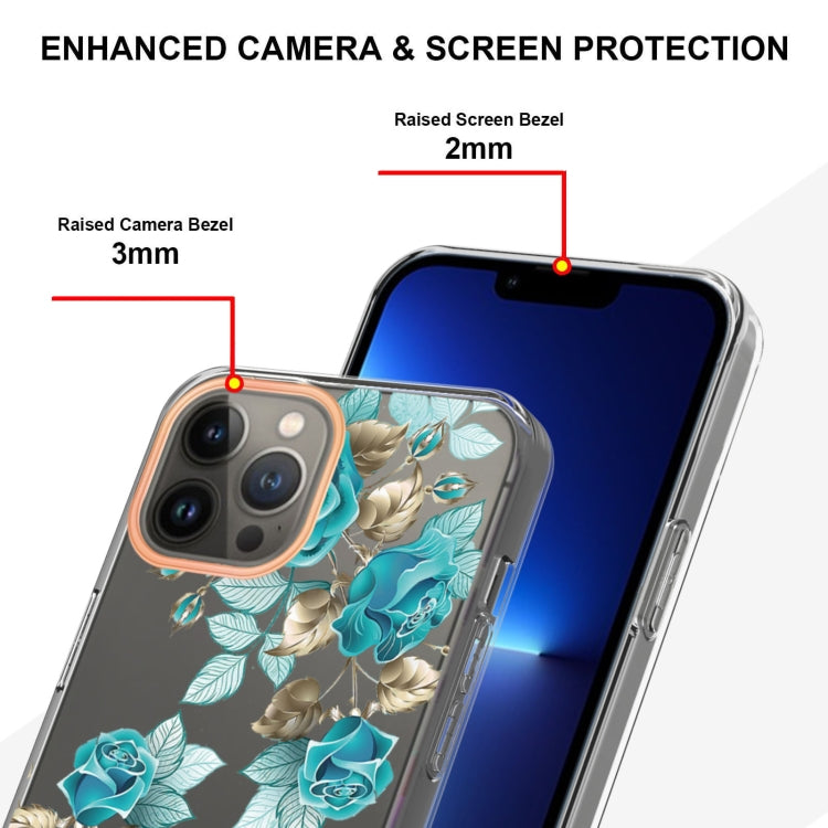 For iPhone 13 Pro Flowers and Plants Series IMD TPU Phone Case