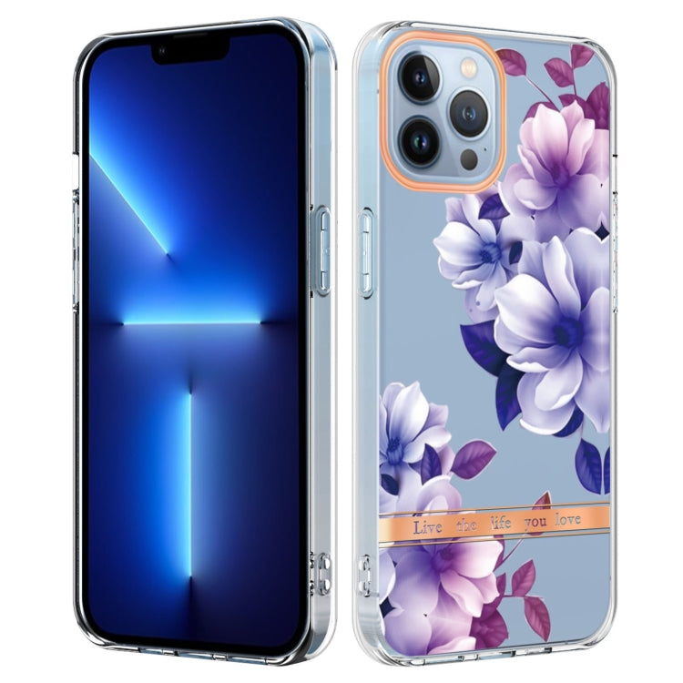 For iPhone 13 Pro Flowers and Plants Series IMD TPU Phone Case