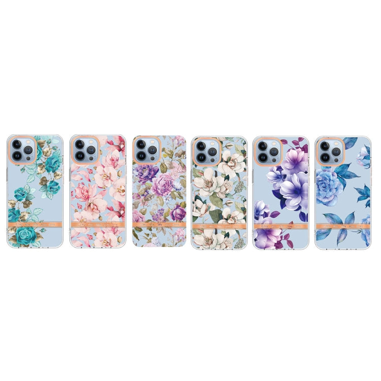 For iPhone 13 Pro Flowers and Plants Series IMD TPU Phone Case