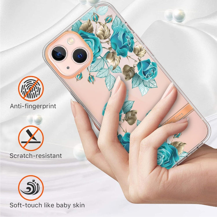 For iPhone 13 Flowers and Plants Series IMD TPU Phone Case