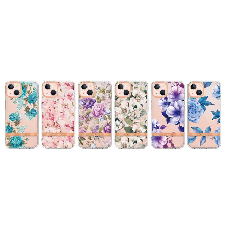 For iPhone 13 Flowers and Plants Series IMD TPU Phone Case