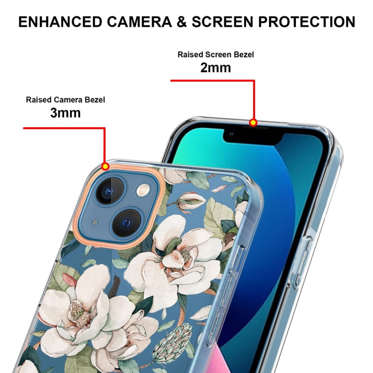 For iPhone 13 mini Flowers and Plants Series IMD TPU Phone Case