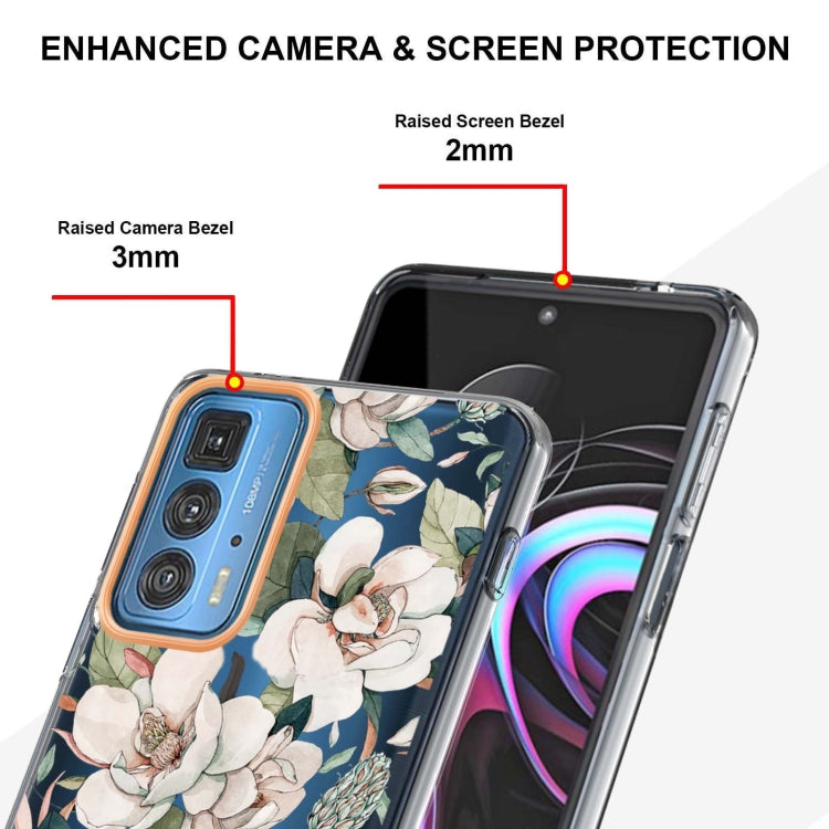 Flowers and Plants Series IMD TPU Phone Case For Motorola Edge 20 Pro