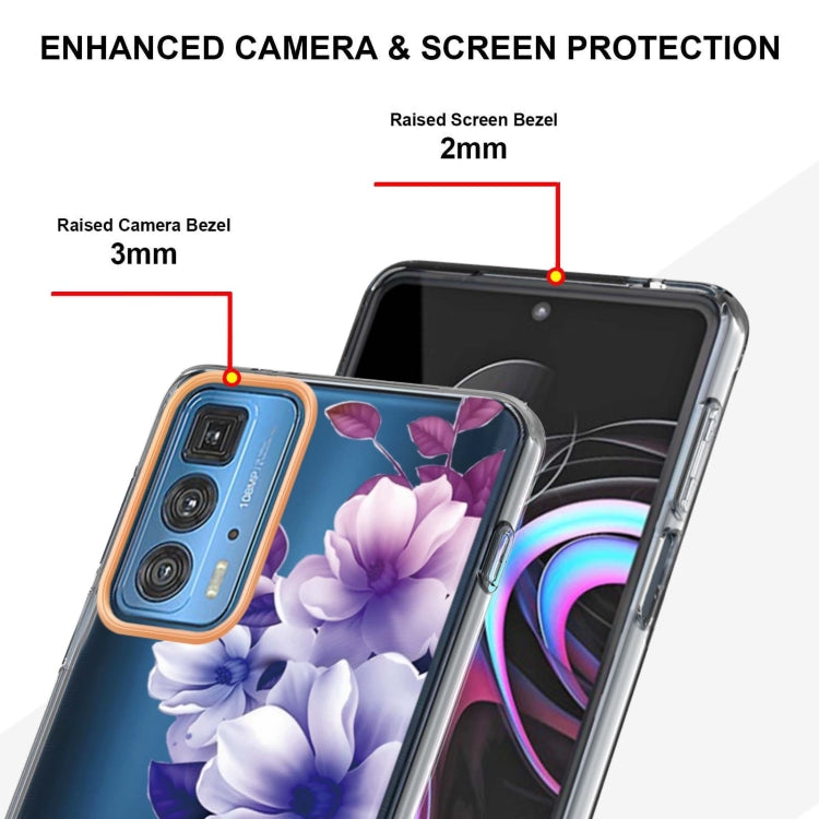 Flowers and Plants Series IMD TPU Phone Case For Motorola Edge 20 Pro