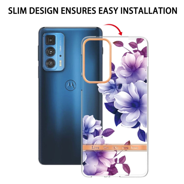 Flowers and Plants Series IMD TPU Phone Case For Motorola Edge 20 Pro