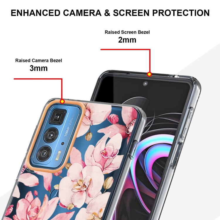 Flowers and Plants Series IMD TPU Phone Case For Motorola Edge 20 Pro