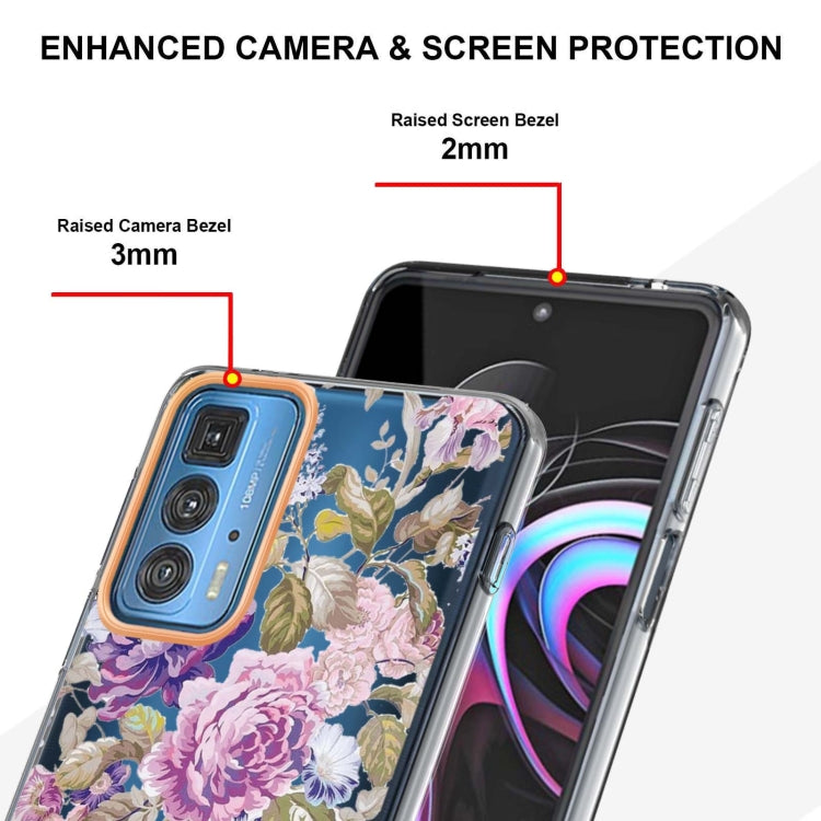 Flowers and Plants Series IMD TPU Phone Case For Motorola Edge 20 Pro