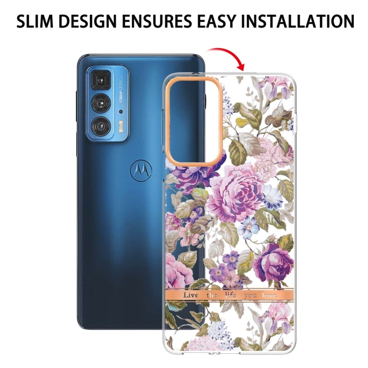 Flowers and Plants Series IMD TPU Phone Case For Motorola Edge 20 Pro