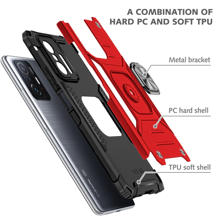 For Xiaomi 11T Magnetic Armor TPU + PC Phone Case