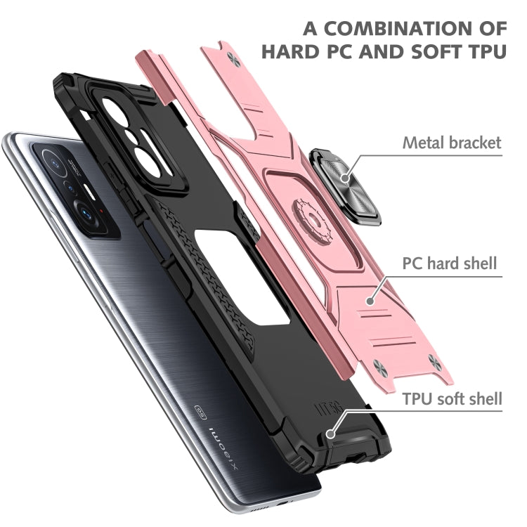 For Xiaomi 11T Magnetic Armor TPU + PC Phone Case