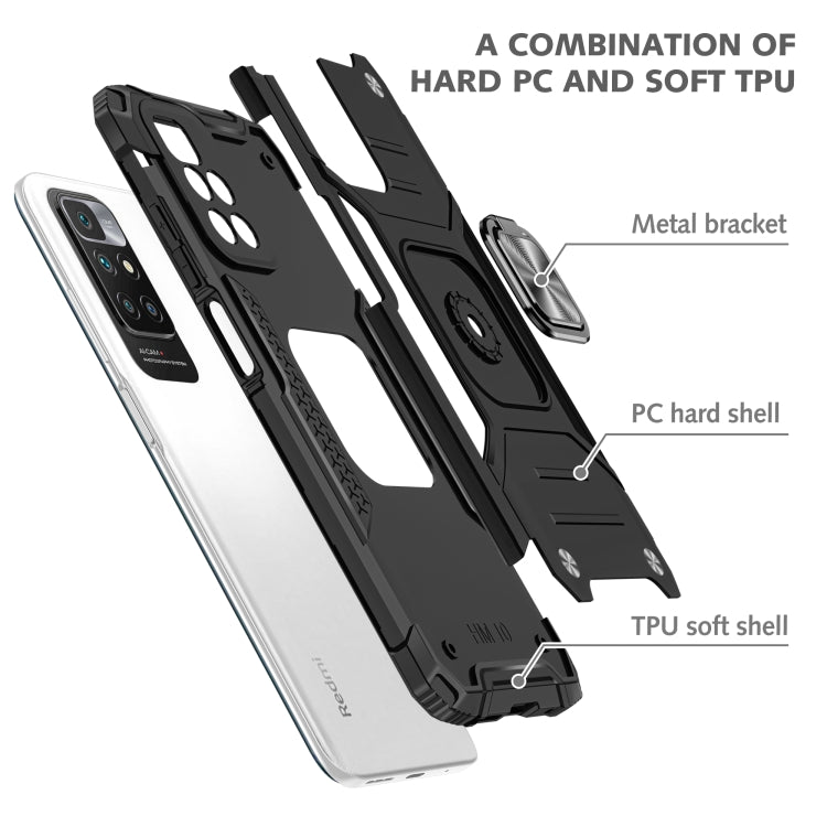 For Xiaomi Redmi 10 Magnetic Armor TPU + PC Phone Case