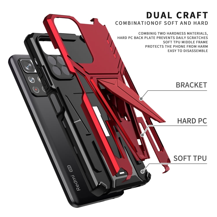 For Xiaomi Redmi Note 11/Poco M4 Pro 5G Super V Armor PC + TPU Phone Case