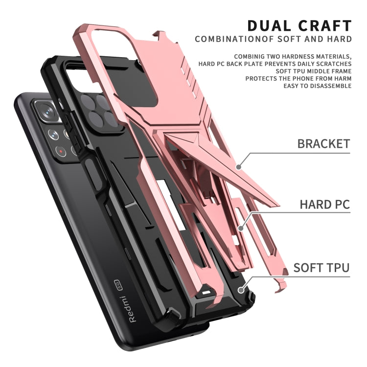 For Xiaomi Redmi Note 11/Poco M4 Pro 5G Super V Armor PC + TPU Phone Case