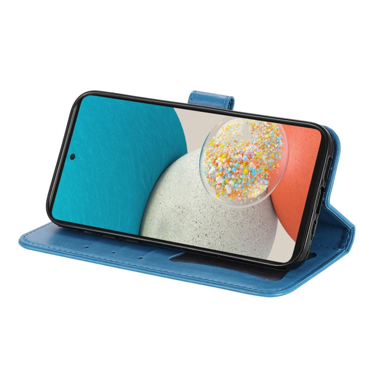 For Samsung Galaxy A53 5G 7-petal Flowers Embossing Pattern Horizontal Flip CasePhone Case