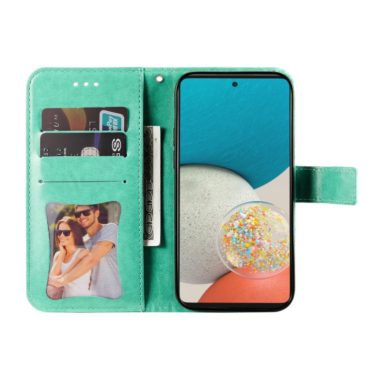 For Samsung Galaxy A53 5G 7-petal Flowers Embossing Pattern Horizontal Flip CasePhone Case