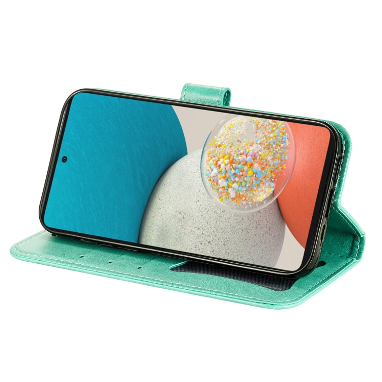 For Samsung Galaxy A53 5G 7-petal Flowers Embossing Pattern Horizontal Flip CasePhone Case