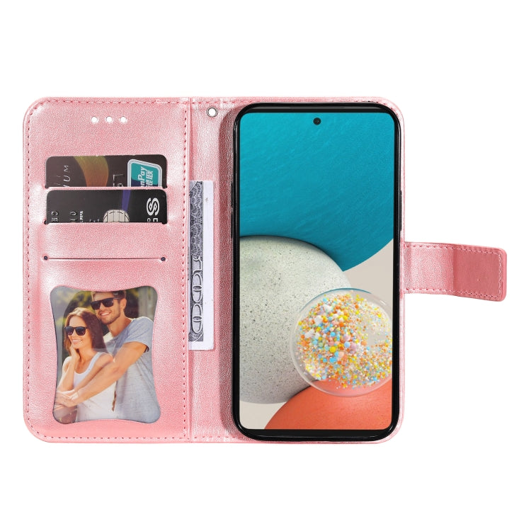 For Samsung Galaxy A53 5G 7-petal Flowers Embossing Pattern Horizontal Flip CasePhone Case