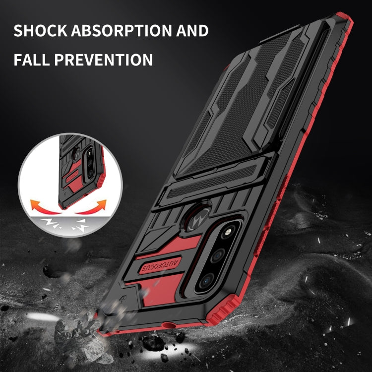 For Motorola G Pure Armor Card PC + TPU Phone Case