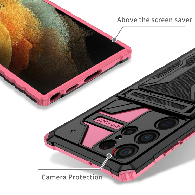 For Samsung Galaxy S22 Ultra 5G Armor Card PC + TPU Phone Case