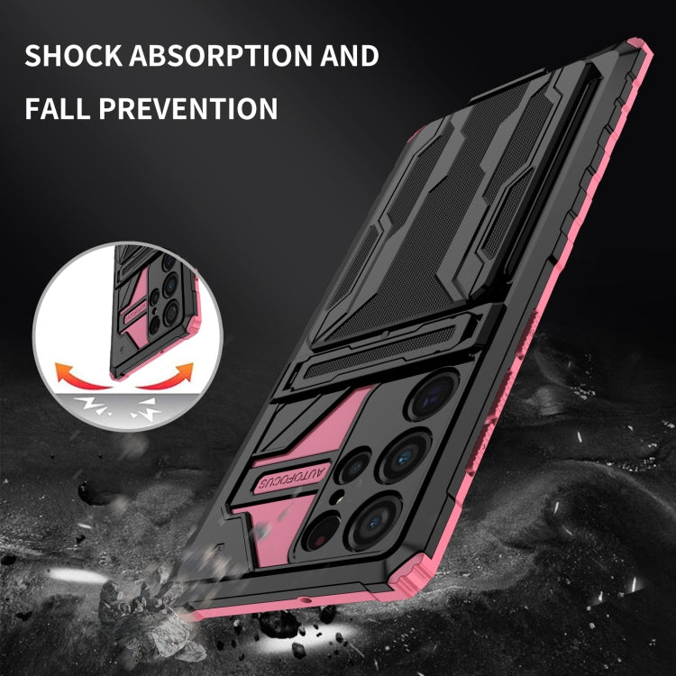 For Samsung Galaxy S22 Ultra 5G Armor Card PC + TPU Phone Case