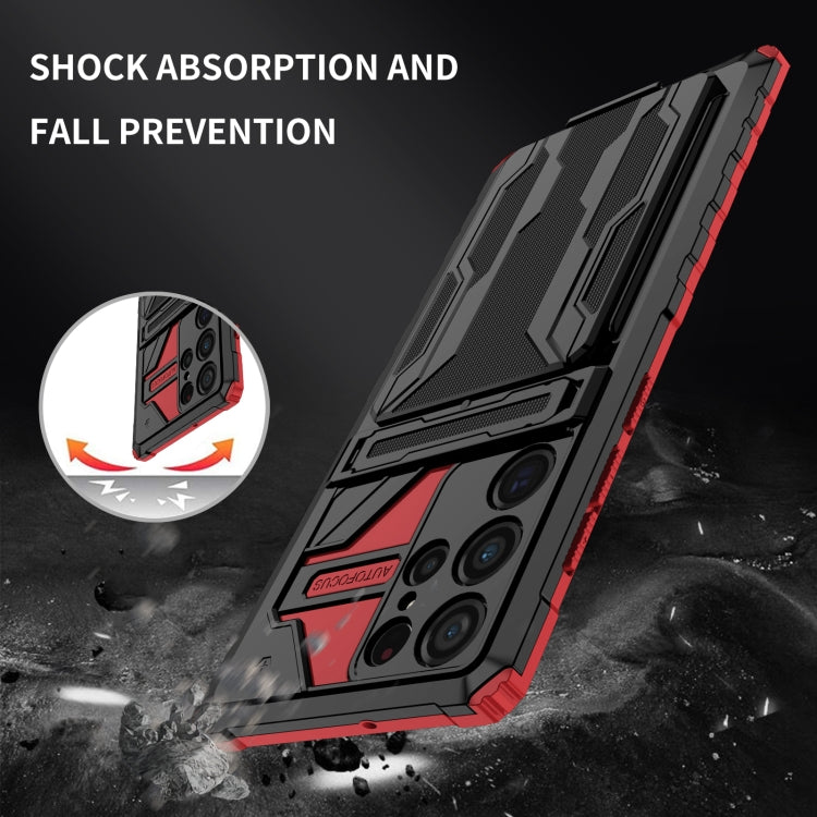 For Samsung Galaxy S22 Ultra 5G Armor Card PC + TPU Phone Case