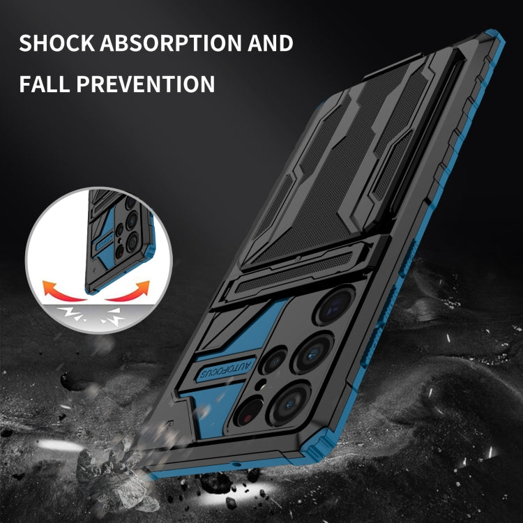 For Samsung Galaxy S22 Ultra 5G Armor Card PC + TPU Phone Case