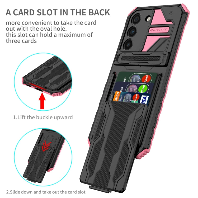 For Samsung Galaxy S22 5G Armor Card PC + TPU Phone Case