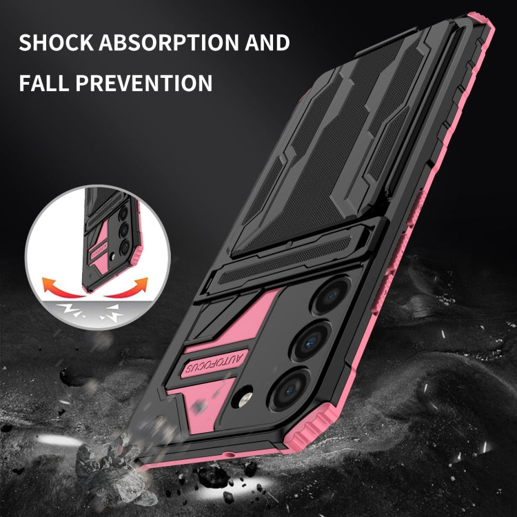 For Samsung Galaxy S22 5G Armor Card PC + TPU Phone Case