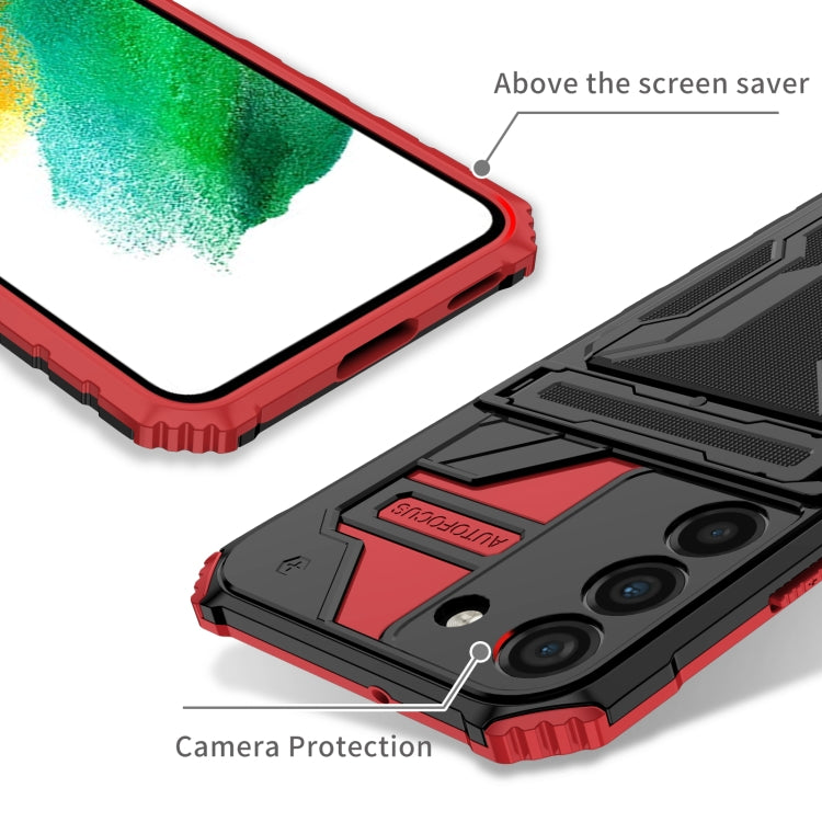For Samsung Galaxy S22 5G Armor Card PC + TPU Phone Case