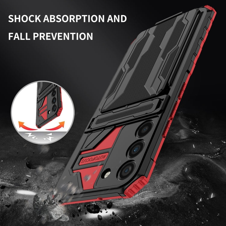 For Samsung Galaxy S22 5G Armor Card PC + TPU Phone Case