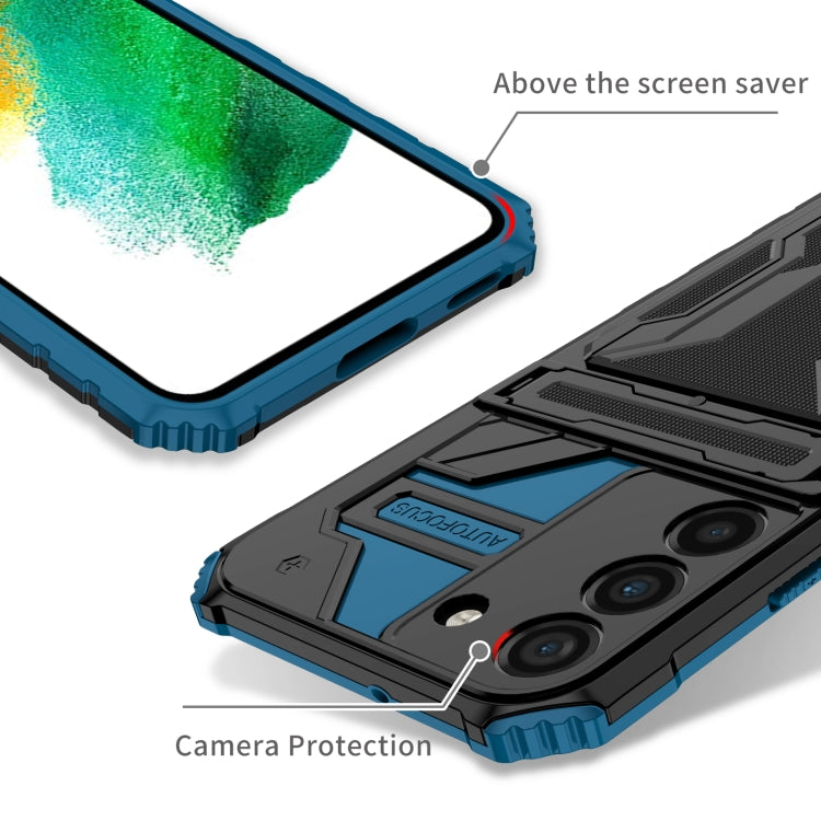 For Samsung Galaxy S22 5G Armor Card PC + TPU Phone Case
