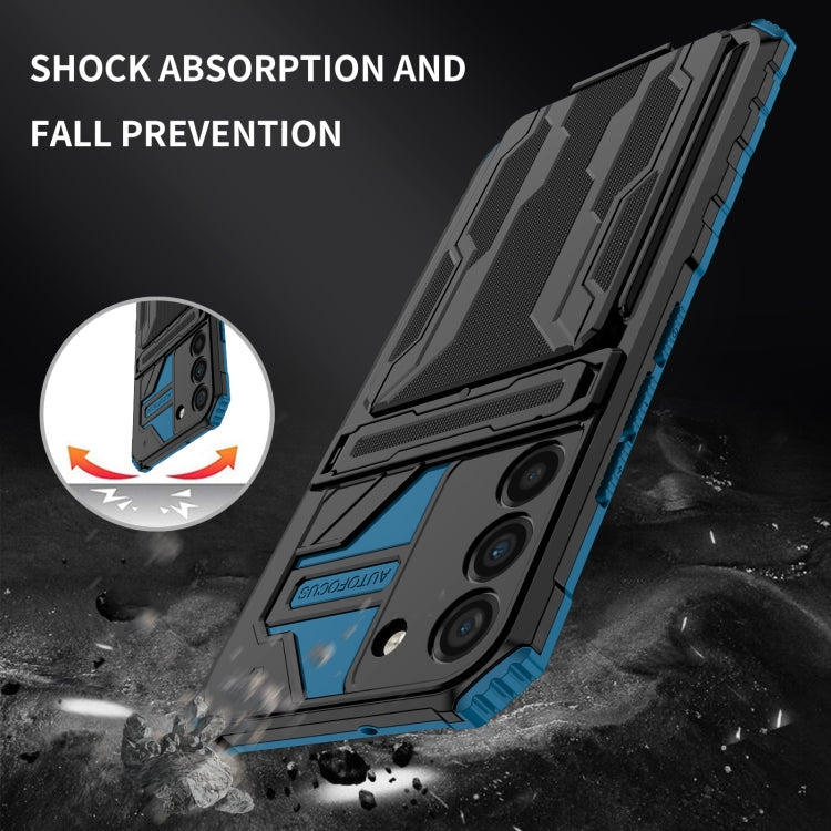 For Samsung Galaxy S22 5G Armor Card PC + TPU Phone Case