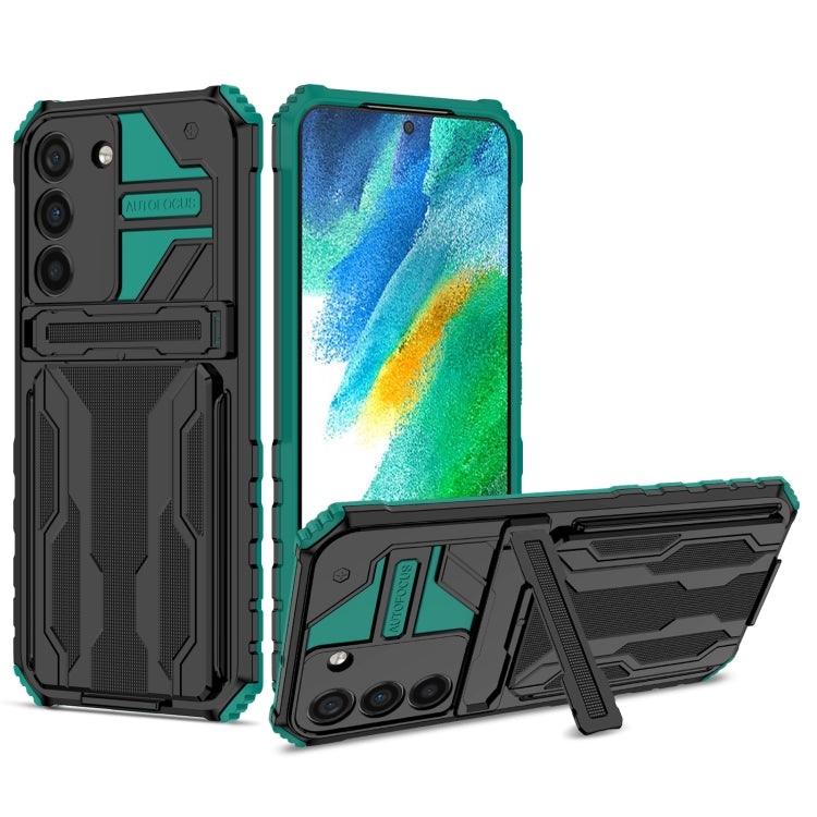 For Samsung Galaxy S22 5G Armor Card PC + TPU Phone Case