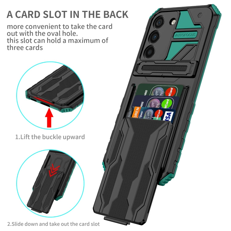 For Samsung Galaxy S22 5G Armor Card PC + TPU Phone Case