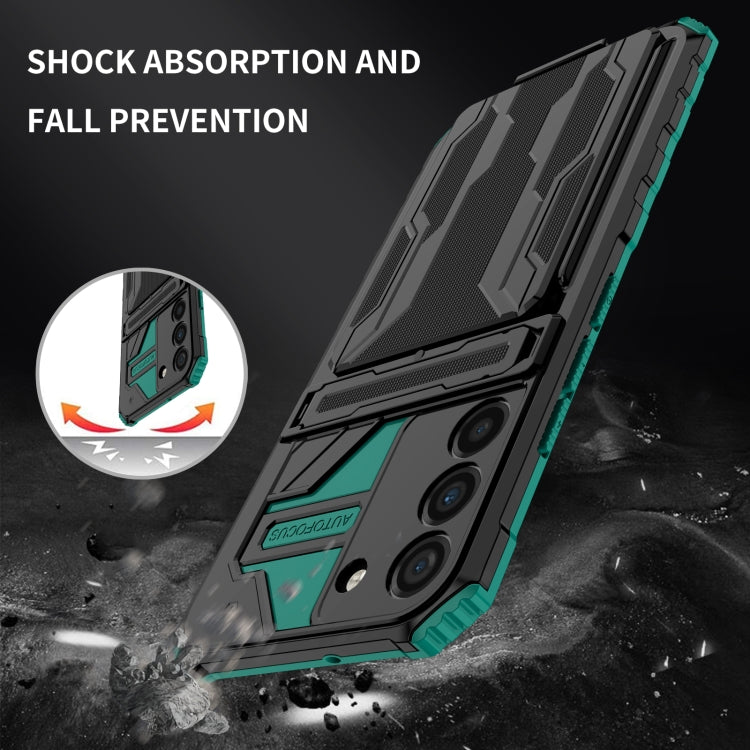 For Samsung Galaxy S22 5G Armor Card PC + TPU Phone Case