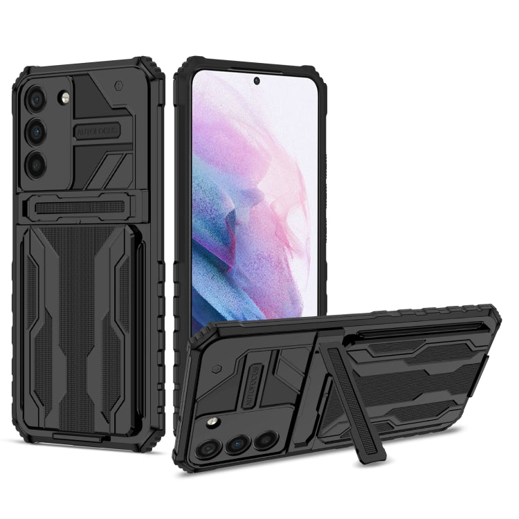 For Samsung Galaxy S22+ 5G Armor Card PC + TPU Phone Case
