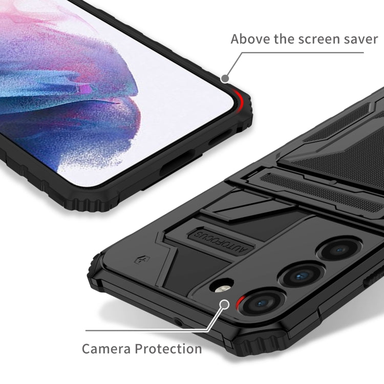 For Samsung Galaxy S22+ 5G Armor Card PC + TPU Phone Case