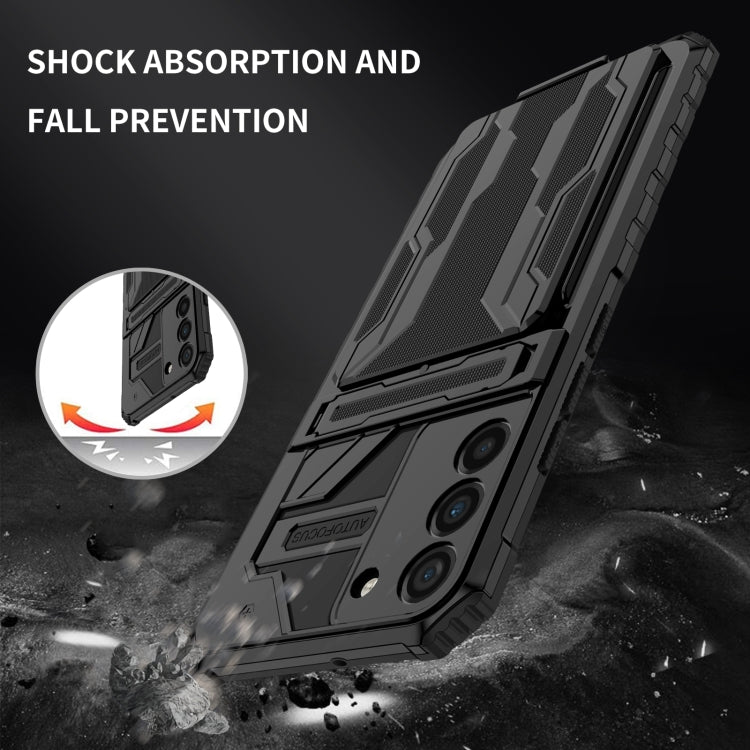 For Samsung Galaxy S22+ 5G Armor Card PC + TPU Phone Case
