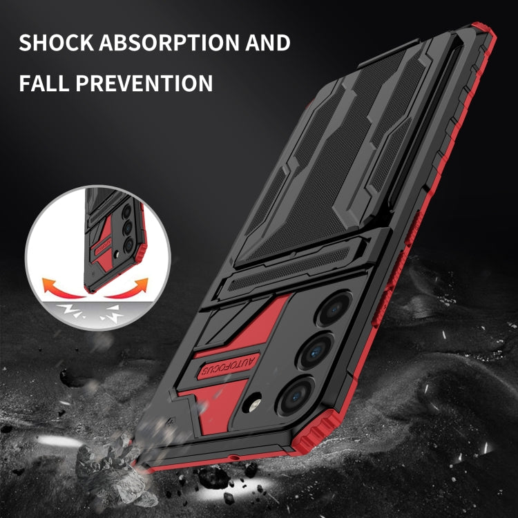 For Samsung Galaxy S22+ 5G Armor Card PC + TPU Phone Case