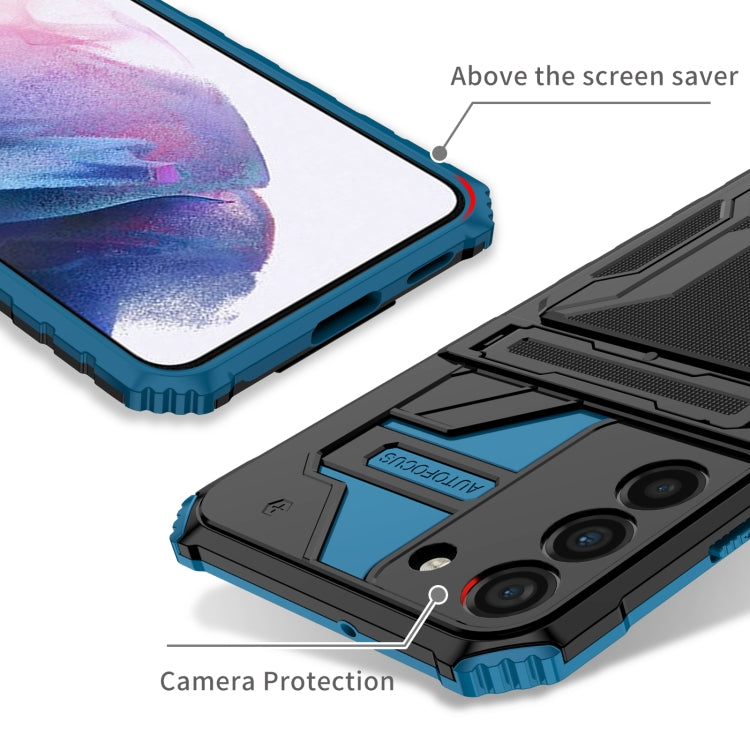 For Samsung Galaxy S22+ 5G Armor Card PC + TPU Phone Case